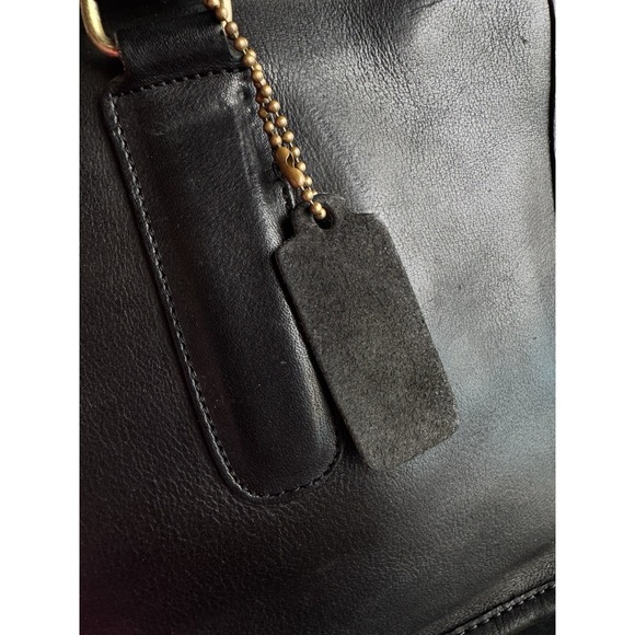 Vtg COACH Bonnie Cashin‎ Slim Satchel Bag Black NYC Talon Zip 9525 Glue In 70's - Picture 6 of 10